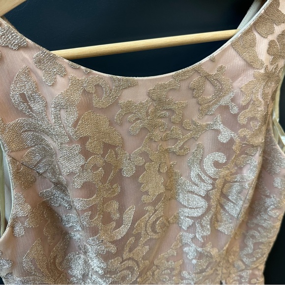 Eliza J Pink & Gold Lace Midi Dress - Picture 8 of 10